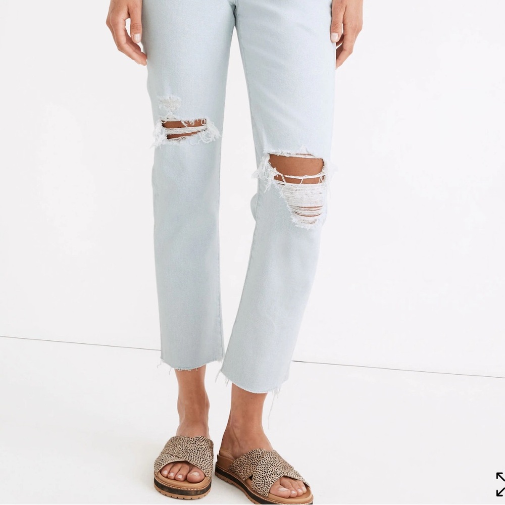 Madewell Momjean Harman Wash Raw Hem Women's Jeans 27p